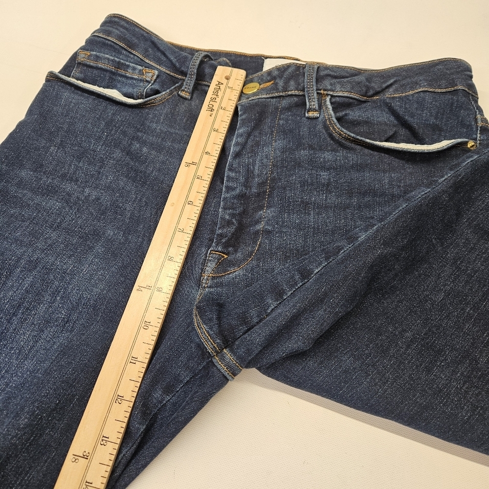 Frame  Jeans Le High Skinny Ankle Blue Denim Jeans Size 2 - Picture 3 of 10